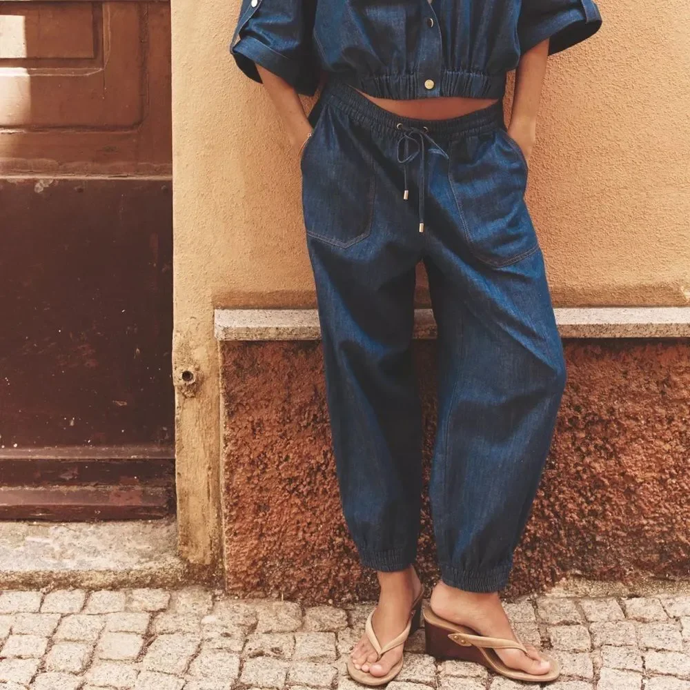 ZARA LINEN JOGGER PANTS